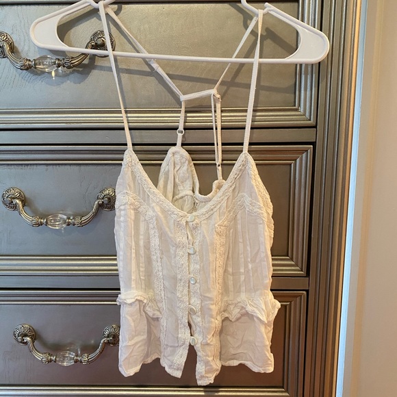 Billabong Tops - Billabong white detailed adjustable tank top